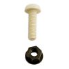 Number plate nylon nuts and bolts WHITE